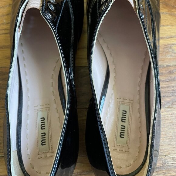 Miu Miu Black Patent Leather Oxfords, EU 40.5 - Picture 9 of 13